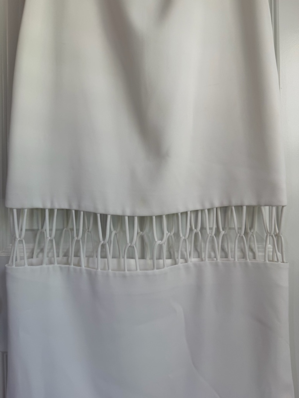 Alexis White Strappy Maxi Dress with Fringe Cutout - Picture 4 of 7